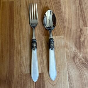 Bugatti Oxford Ivory~ Set Of Soup Spoon & Dinner Fork